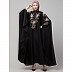 Designer resham embroidery Irani Kaftan - Black